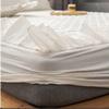 CFYCYHDZHT Bed Sheet Queen Size Pure Color Cotton Super Deep Pocket Fitted Sheets, Bedroom Homestay Lotus Leaf Quilted Top Hat On Bed Sheets White 150cmx200cm view 4