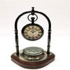 Antique Nautical Brass Table Clock Compass Style Maritime Ship Desk Clock Office Decor Item view 1