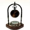 Antique Nautical Brass Table Clock Compass Style Maritime Ship Desk Clock Office Decor Item view 4