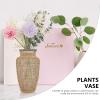 1pc Woven Flower Vase Unique Grass Desktop Decor for Home for Flower Arrangements and Hydroponic Plants Decorative Planter Khaki view 2