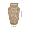 1pc Woven Flower Vase Unique Grass Desktop Decor for Home for Flower Arrangements and Hydroponic Plants Decorative Planter Khaki view 4