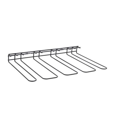Metaltex Undershelf Wine Glass Holder, Black, 44 x 31 x 5