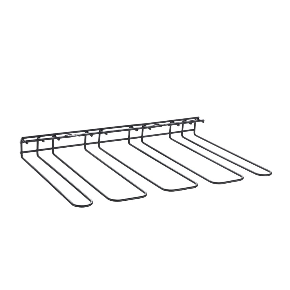 Metaltex Undershelf Wine Glass Holder, Black, 44 x 31 x 5