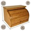DutchCrafters Amish USA Made Solid Wood Countertop Bread Box, Bread Holder for Kitchen Counter, Large Bread Box for Kitchen Countertop (Oak - Chestnut) view 2