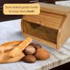 DutchCrafters Amish USA Made Solid Wood Countertop Bread Box, Bread Holder for Kitchen Counter, Large Bread Box for Kitchen Countertop (Oak - Chestnut) view 4