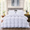 100% Cotton All Season Down Alternative Pintuck Comforter Eastern King Size (118" x 110") 3 Piece White Pinch Pleated Comforter Corner Tabs view 1