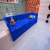 Tub Topper Bathtub Splash Guard & Bath Shelf for Kids  Toddler Bath Tray, Bath Toys Storage & Ledge Organizer  Splash Guard for Bathtub with Suction Cups  Kids Bathroom Accessories (Blue) view 1