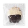 ClearBags 4" x 4" Cookie Bags, Polka Dot Plastic Bag for Treats, Bakery, Gifts, Candy, Party Favors (100 Pieces) | Self Adhesive, Resealable Front Flap, Frosted Goodie Bag w/Polka Dots | B44FD view 2