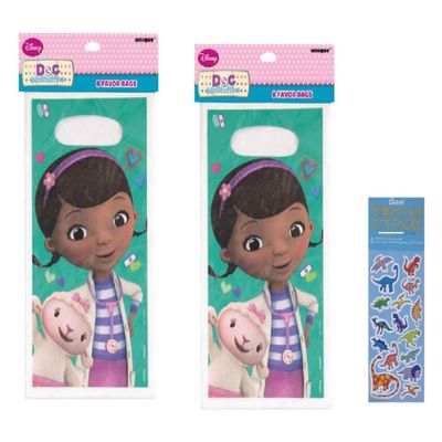 Unique Doc McStuffins Birthday Party Supplies Favor Loot Bags includes 16 Loot Bags