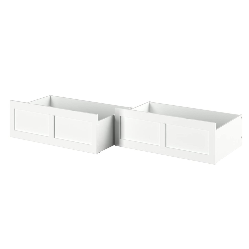 AFI, Set of 2 Extra Long Drawers Queen/King/Twin XL, White