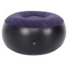 01 02 015 Inflatable Flocking Stool, Inflatable Chair Footrest Blue Indoor Outdoor Portable for Travel for Home, default view 1