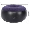 01 02 015 Inflatable Flocking Stool, Inflatable Chair Footrest Blue Indoor Outdoor Portable for Travel for Home, default view 3