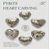 KALIFANO Pyrite Heart Cluster - High Energy Iron Piedra Pirita with Healing Properties (Information Card) Fools Gold Rock Reiki Crystal Carving Used for Increased Willpower and Manifestation view 4