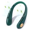 A&F Portable Bladeless Hanging Neck Fan Hands Free Sports Fans, USB Rechargeable Personal Wearable Brushless Motor Leafless Fan with 3 Wind Speeds Mini Necklace Fan for Office Outdoor Travel (Green) view 1