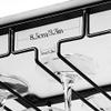 15.7in Wine Glass Rack - Hanging Wine Glass Rack Under Cabinet, Metal Wine Glass Holder, Glasses Storage Hanger Organizer for Home Kitchen Dcor - Black view 3