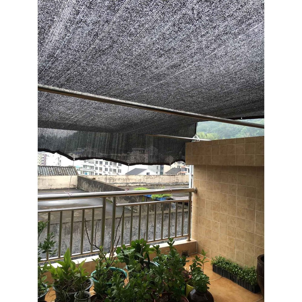 KOOEIN Shade Netting Black,Shade Sail,Shade Cloth,Anti-Aging Shade Curtain,95% Anti-uv,Patio Windshield Fence,Deck,Garden,Pool,18-pin,3.5x5m/11.5x16.4ft