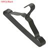 10PCS Metal Hangers Clothes Rack Aluminium Alloy Anti-Slip Traceless Drying Rack Wardrobe Hanger Clothing Coat Organizer Rack (Black) view 2