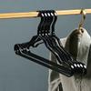 10PCS Metal Hangers Clothes Rack Aluminium Alloy Anti-Slip Traceless Drying Rack Wardrobe Hanger Clothing Coat Organizer Rack (Black) view 3