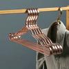 10PCS Metal Hangers Clothes Rack Aluminium Alloy Anti-Slip Traceless Drying Rack Wardrobe Hanger Clothing Coat Organizer Rack (Rose Gold) view 3