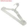10PCS Metal Hangers Clothes Rack Aluminium Alloy Anti-Slip Traceless Drying Rack Wardrobe Hanger Clothing Coat Organizer Rack (Frosted Silver) view 2