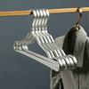 10PCS Metal Hangers Clothes Rack Aluminium Alloy Anti-Slip Traceless Drying Rack Wardrobe Hanger Clothing Coat Organizer Rack (Frosted Silver) view 3