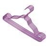 10PCS Metal Hangers Clothes Rack Aluminium Alloy Anti-Slip Traceless Drying Rack Wardrobe Hanger Clothing Coat Organizer Rack (Purple) view 1