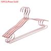 10PCS Thicken Aluminium Alloy Drying Rack Anti-Slip Clothes Rack Adult Child Coat Wardrobe Space Saver Storage Hangers (Rose Gold) view 2