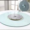 LKP Rotating Turntable Dining Table Lazy Susan Tempered Glass Serving Plate Round Tabletop Rotating Service Tray 50cm/ 20 Inch Easy To Share All Food view 4