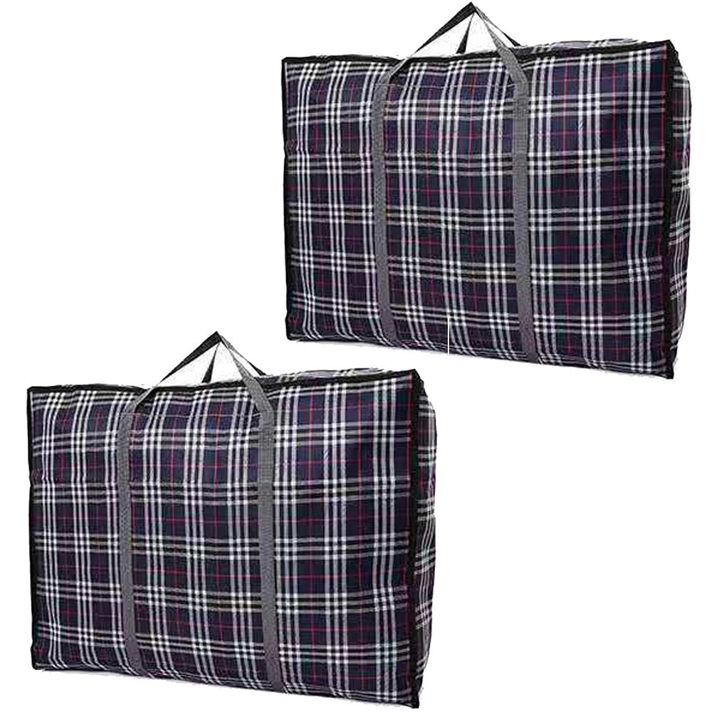 Evealyn Extra Large Storage Bags ,Tote Moving Luggage Bag 118L(2-Pack),Large Capacity Clothing Storage Bags Oxford Cloth Waterproof for Travelling,College Carrying,Dorm Room Essentials, Moving Supplies (Navy blue, L)