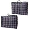 Evealyn Extra Large Storage Bags ,Tote Moving Luggage Bag 118L(2-Pack),Large Capacity Clothing Storage Bags Oxford Cloth Waterproof for Travelling,College Carrying,Dorm Room Essentials, Moving Supplies (Navy blue, L) view 1