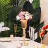 10Pcs Gold Vase Centerpiece Table Decorations - Metal Tabletop Flower Stand, Wedding Decorations for Reception, 15.6in Trumpet Tall Flower Vase for Birthday, Weddings, Anniversary Ceremony, Home Decor view 4