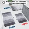 Arotive Microfiber Bathroom Rugs, Shaggy Soft and Absorbent Bath Rug, Non-Slip, Thick Plush Machine Washable Dry Bath Mats for Bathroom, Tub and Shower, 47x24, Grey, Rectangular view 2