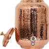 Hand Crunch Pure copper drinkware water dispenser - 8L- hammered finish- Pot ayurveda health healing 8 Liter storage capacity water container tank with 2 matching tumbler glasses & 1 copper Bottle view 4