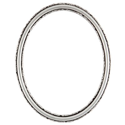 ArtToFrames 8x10 Inch 553 Oval Frame Silver Spray Comes with Premium Clear Glass, Oval Frame Back and Wall Hanging Hardware (553A0810SS)