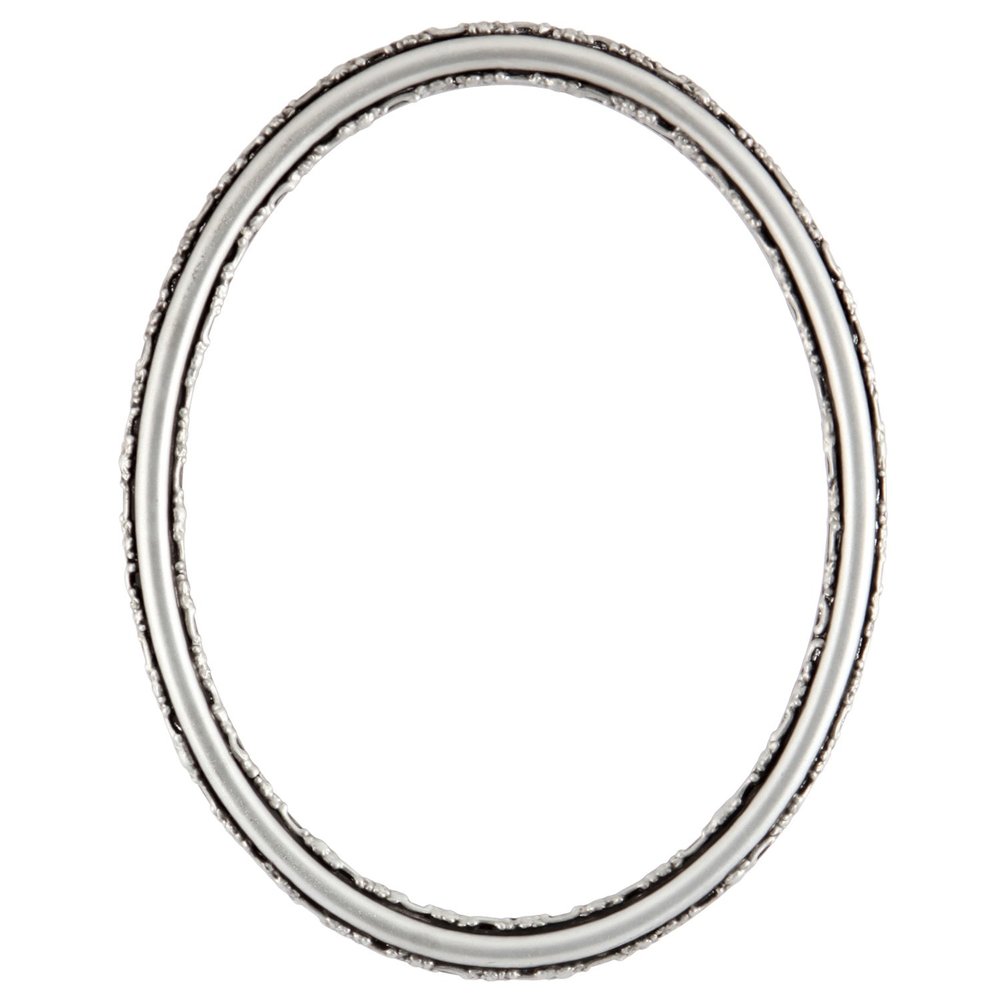 ArtToFrames 8x10 Inch 553 Oval Frame Silver Spray Comes with Premium Clear Glass, Oval Frame Back and Wall Hanging Hardware (553A0810SS)