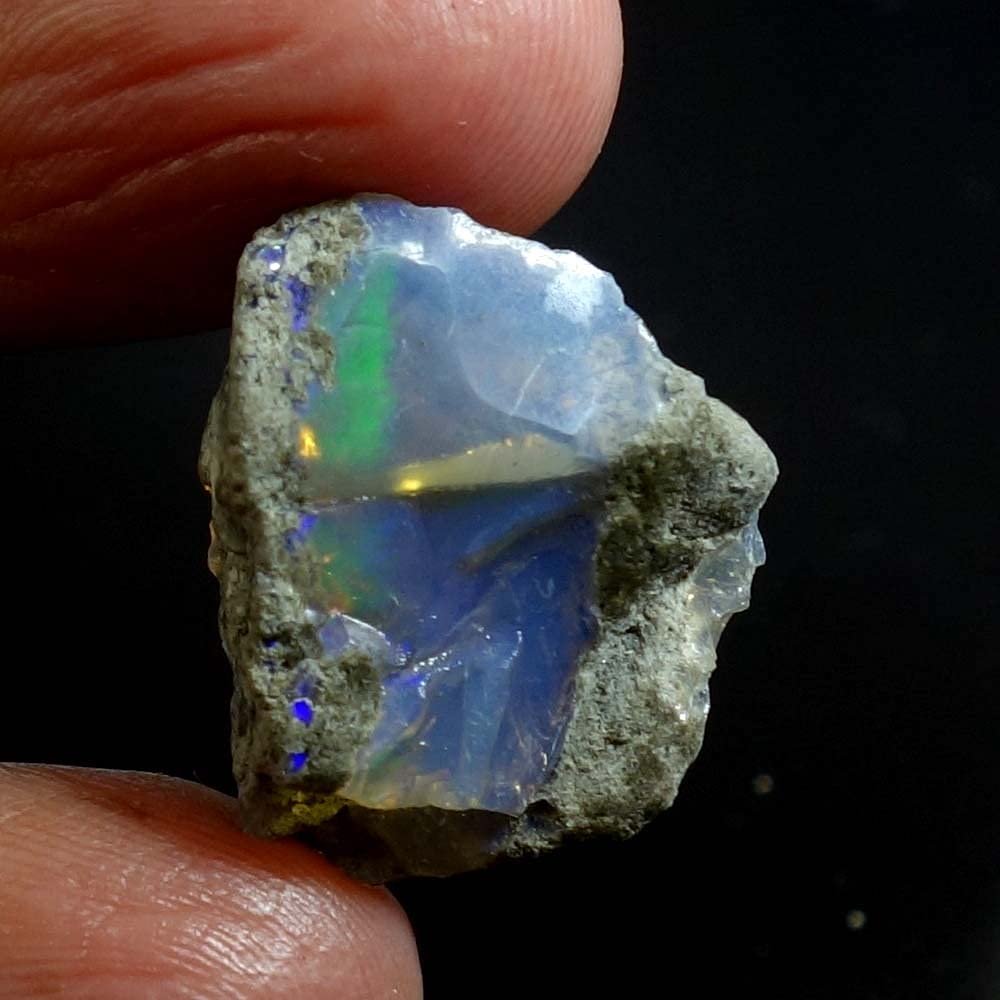 Dazzlegems 12.60 Cts AAA 100% Natural Rainbow Welo Fire Ethiopian Opal Rough Loose Gemstones-BC06-57