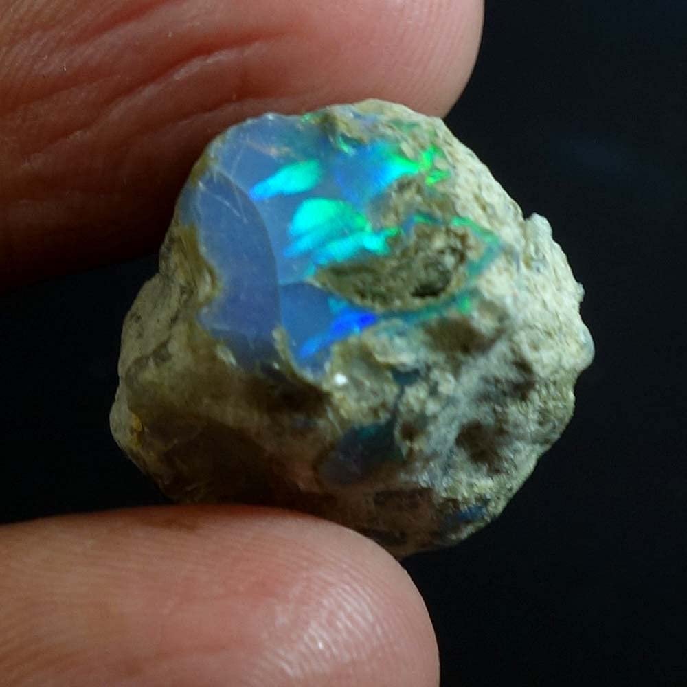 Dazzlegems 24.20 Cts AAA 100% Natural Rainbow Welo Fire Ethiopian Opal Rough Loose Gemstones-BC06-16
