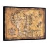 GUTTATY Middle Earth Map Canvas Wall Art Movie Map HD Print - Retro Middle Earth Map Canvas Painting for Home Wall Decor, Vintage Movie World Map Poster Framed Artwork for Room Decor (28" Hx40 W) view 1