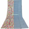 Sophia-Art Twin/King Bed Bohemian Bird Queen Bedspread Handcrafted Handmade Quilt Kantha Bird Print Cover Unique Blanket Bedding Quilt (Grey, California King 108"x108" with Sham Cover) view 4