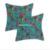 Sophia-Art Twin/King Bed Bohemian Bird Queen Bedspread Handcrafted Handmade Quilt Kantha Bird Print Cover Unique Blanket Bedding Quilt (Turquoise, California King 108"x108" with Sham Cover) view 3