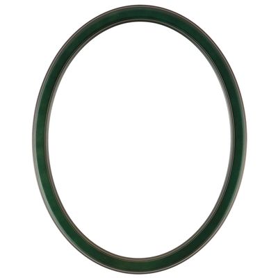 ArtToFrames 9x12 Inch Oval Frame Hunter Green Comes with Flat Glass, Frame Back and Wall Hanging Hardware