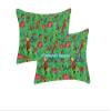 Sophia-Art Twin/King Bed Bohemian Bird Queen Bedspread Handcrafted Handmade Quilt Kantha Bird Print Cover Unique Blanket Bedding Quilt (Dark Green, California King 108"x108" with Sham Cover) view 3
