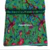 Sophia-Art Twin/King Bed Bohemian Bird Queen Bedspread Handcrafted Handmade Quilt Kantha Bird Print Cover Unique Blanket Bedding Quilt (Dark Green, California King 108"x108" with Sham Cover) view 4