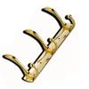 QPZK Mid-Century Modern Metal Coat Rack Wall Mounted,Zinc Alloy Gold Coat Hook Rail,Durable Robe and Towel Hooks Rack Wall Hangers for Bedroom, Bathroom, Foyer, Hallway 8hooks view 3