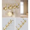 QPZK Mid-Century Modern Metal Coat Rack Wall Mounted,Zinc Alloy Gold Coat Hook Rail,Durable Robe and Towel Hooks Rack Wall Hangers for Bedroom, Bathroom, Foyer, Hallway 8hooks view 4
