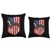 American Flag Greater Swiss Mountain Dog 4th Of July USA Throw Pillow view 3