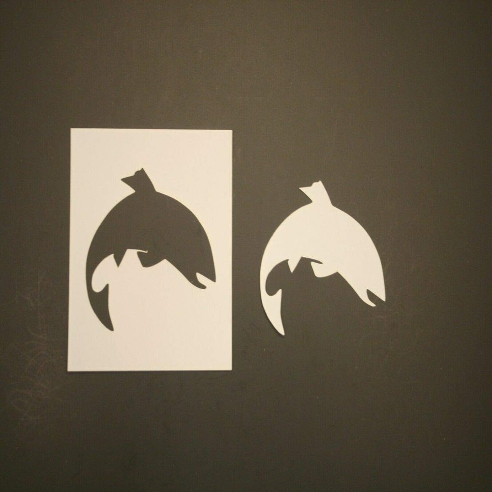 12" Salmon Fish Jumping Reusable (SRAL) Mylar Stencil - Art Supplies