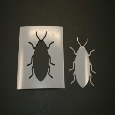 12" Beetle Reusable (SRAL) Mylar Stencil - Art Supplies