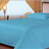 Apsley Linen Damask Stripe Combed Cotton 6-PCs Sheet Set (1 Fitted, 1 Flat, 4 Pillowcase) Fits 15-18'' Deep Pocket Sateen Weave Silky Soft Breathable (Queen, Turquoise) view 1