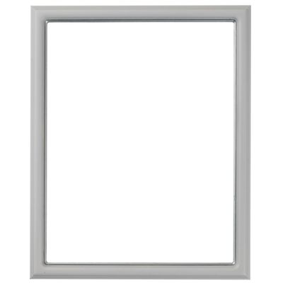 ArtToFrames 7 x 9 Inch 551 Rectangle Frame Linen White with Silver Lip Picture Frame Comes with Rectangle Flat Glass, Rectangle Frame Back and Wall Hanging Hardware (551R0709LWS)